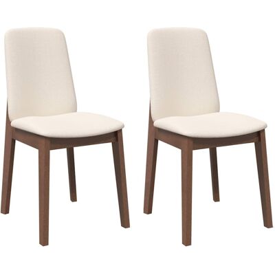 Sillas de comedor con cojines 2 uds madera maciza marrón caucho vidaXL Sillas de comedor con cojines 2 uds madera maciza marrón caucho vidaXL