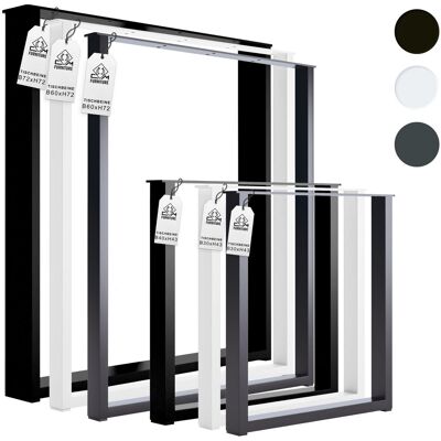 OEM Cm Furniture - 2 Patas De Mesa Metálicas - Blancas - 72 Cm De Altura - 72 X 72 Cm - Patas Rectangulares Estables - Acabado En Polvo - Para Armazón De Muebles, Comedor, Escritorio, Banco OEM Cm Furniture - 2 Patas De Mesa Metálicas - Blancas - 72 Cm De Altura - 72 X 72 Cm - Patas Rectangulares Estables - Acabado En Polvo - Para Armazón De Muebles, Comedor, Escritorio, Banco