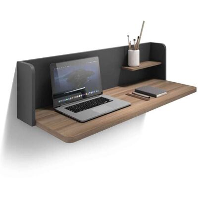 Herdasa - Mesa Estudio Para Colgar Mod-roman Acabado Nogal/grafito, 35 X 90 X 25 Cm (fondo X Ancho X Alto) Herdasa - Mesa Estudio Para Colgar Mod-roman Acabado Nogal/grafito, 35 X 90 X 25 Cm (fondo X Ancho X Alto)