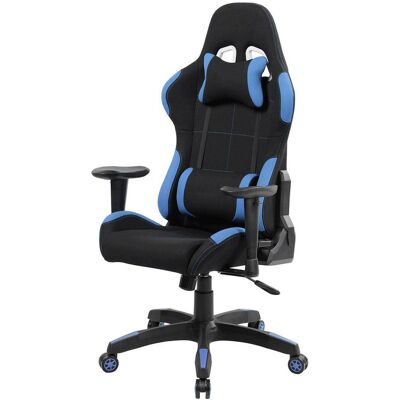 Silla Gaming Daren, Sillón Gaming Adulto, Silla De Escritorio, 57x72h124/134 Cm, Negro Y Azul - Dmora Silla Gaming Daren, Sillón Gaming Adulto, Silla De Escritorio, 57x72h124/134 Cm, Negro Y Azul - Dmora