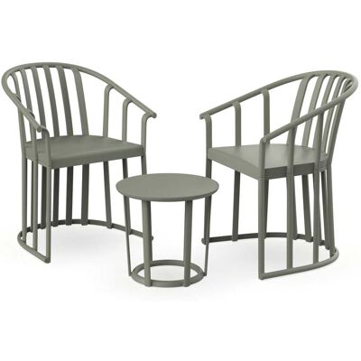 Sillas Con Brazos Y Mesa Raff Resol Plástico Verde (pack De 2+1) Sillas Con Brazos Y Mesa Raff Resol Plástico Verde (pack De 2+1)