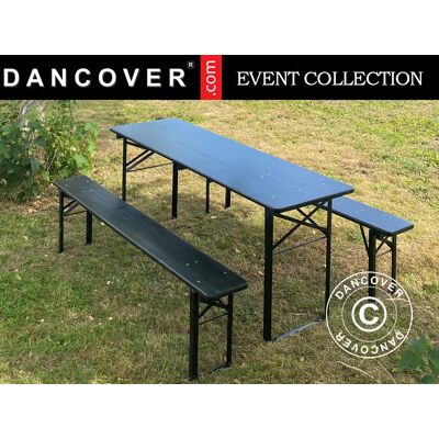 Set De Mesa Cervecera Pro 200x60x78cm, Negro - Dancover Set De Mesa Cervecera Pro 200x60x78cm, Negro - Dancover