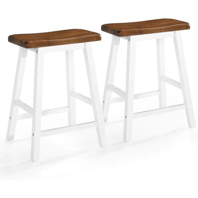 HELLOSHOP26 Juego de 2 Taburetes de Bar de Madera Maciza - Elegantes y Fáciles HELLOSHOP26 Juego de 2 Taburetes de Bar de Madera Maciza - Elegantes y Fáciles