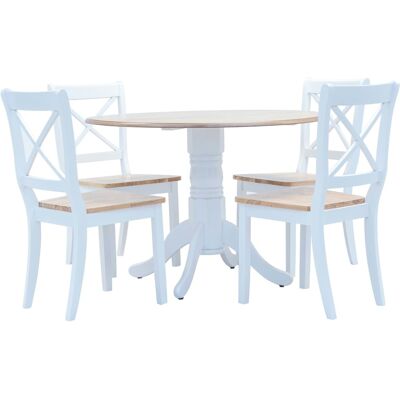 Conjunto de Comedor vidaXL - 5 Piezas Madera de Caucho Conjunto de Comedor vidaXL - 5 Piezas Madera de Caucho