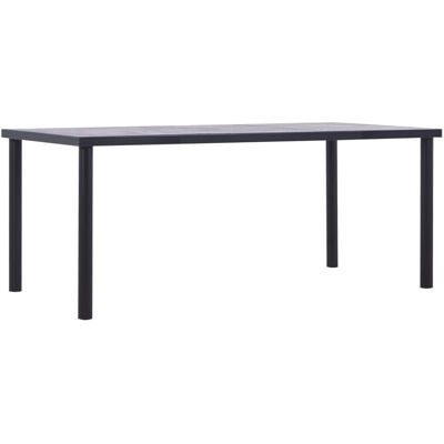 Vidaxl - Mesa De Comedor De Mdf Negro Y Gris Hormigón 180x90x75 Cm Vidaxl - Mesa De Comedor De Mdf Negro Y Gris Hormigón 180x90x75 Cm