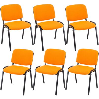 CLP Set 6 Sillas De Conferencia Ken En Tela Naranja CLP Set 6 Sillas De Conferencia Ken En Tela Naranja