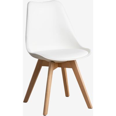 Sklum - Silla De Comedor En Polipropileno Y Madera De Haya Nordic Sklum - Silla De Comedor En Polipropileno Y Madera De Haya Nordic