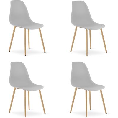 AKORD Silla Wat Gris / Patas Naturales X 4 AKORD Silla Wat Gris / Patas Naturales X 4