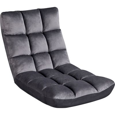 HOMEVIVE Silla De Suelo Silla Sofa Plegable Alchoado Silla De Piso Con Respaldo Reclinable Asiento Cojin Del Suelo Gris - Yaheetech HOMEVIVE Silla De Suelo Silla Sofa Plegable Alchoado Silla De Piso Con Respaldo Reclinable Asiento Cojin Del Suelo Gris - Yaheetech