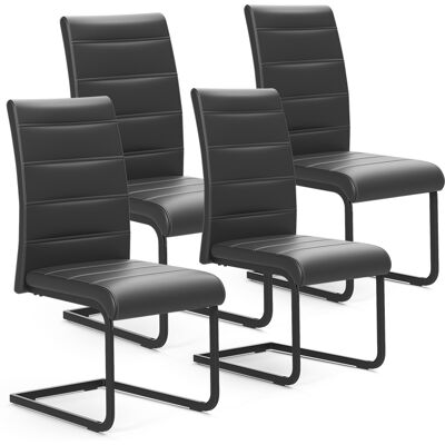 Silla Basculante Salvo, Negro/negro, Juego De 4, Vicco Silla Basculante Salvo, Negro/negro, Juego De 4, Vicco