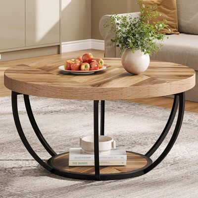 Tribesigns Mesa De Centro Redonda, 80 Cm Mesa De Café Industrial Circular De 2 Niveles, Mesita Baja Sofá, Mesa Central Moderna De Madera Para Sofá, Mesa Auxiliar Para Sala De Estar, Oficina Tribesigns Mesa De Centro Redonda, 80 Cm Mesa De Café Industrial Circular De 2 Niveles, Mesita Baja Sofá, Mesa Central Moderna De Madera Para Sofá, Mesa Auxiliar Para Sala De Estar, Oficina