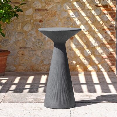 PLUST Mesa Auxiliar Alta Redonda Para Taburetes De Bar 110cm Polietileno Diseño Fade T2-h - Beige PLUST Mesa Auxiliar Alta Redonda Para Taburetes De Bar 110cm Polietileno Diseño Fade T2-h - Beige