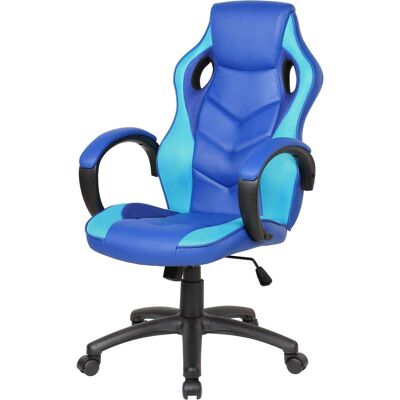 Silla Gaming Darlanc, Sillón Gaming Adulto, Silla De Escritorio, 66x61h104/114 Cm, Azul Y Cielo Azul - Dmora Silla Gaming Darlanc, Sillón Gaming Adulto, Silla De Escritorio, 66x61h104/114 Cm, Azul Y Cielo Azul - Dmora