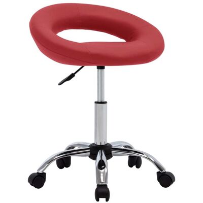 Silla giratoria de cuero sintético color vino tinto vidaXL Silla giratoria de cuero sintético color vino tinto vidaXL