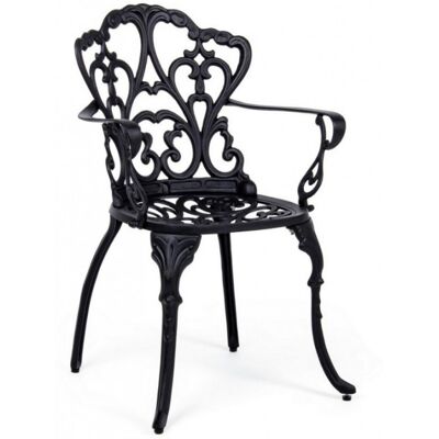 BIZZOTTO Silla De Aluminio Antracita Con Exterior Barroco Cm 57,5x 58 X 87,5h BIZZOTTO Silla De Aluminio Antracita Con Exterior Barroco Cm 57,5x 58 X 87,5h