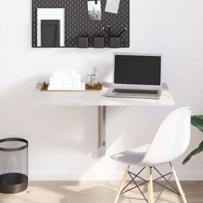 Vidaxl Mesa De Pared Plegable Contrachapada Gris Hormigón 100x60x56 Cm Vidaxl Mesa De Pared Plegable Contrachapada Gris Hormigón 100x60x56 Cm