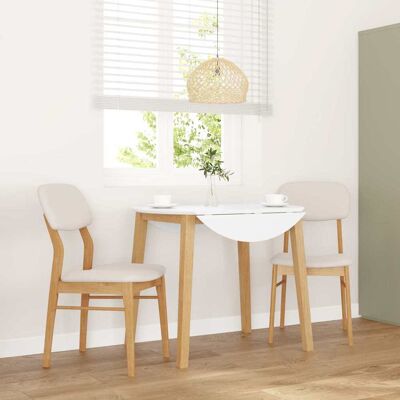 Sillas de comedor con cojines - 2 unidades madera maciza natural caucho vidaXL Sillas de comedor con cojines - 2 unidades madera maciza natural caucho vidaXL