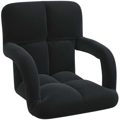 Sillón Ajustable Negro Terciopelo Vidaxl Sillón Ajustable Negro Terciopelo Vidaxl