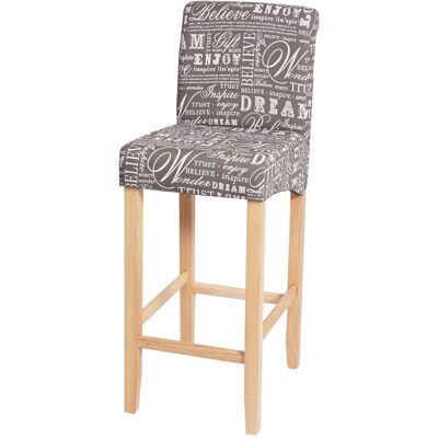 DÉCOSHOP26 Modelo 040001238 Taburete de Bar Gris Texturizado - Muebles de Bar DÉCOSHOP26 Modelo 040001238 Taburete de Bar Gris Texturizado - Muebles de Bar