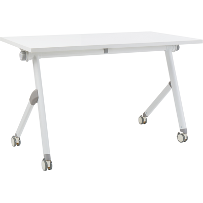 Beliani - Escritorio Rectangular Moderno Plegable Con Ruedas Mesa Móvil Portátil Estructura Metálica 120 X 60 Cm Blanco Bendi Beliani - Escritorio Rectangular Moderno Plegable Con Ruedas Mesa Móvil Portátil Estructura Metálica 120 X 60 Cm Blanco Bendi