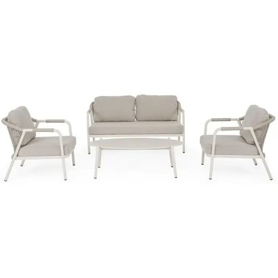 BIZZOTTO Set De Salón De Jardín Miravet Wall 4 Plazas En Aluminio Con Mesa 120 X 60 X 39 Cm BIZZOTTO Set De Salón De Jardín Miravet Wall 4 Plazas En Aluminio Con Mesa 120 X 60 X 39 Cm