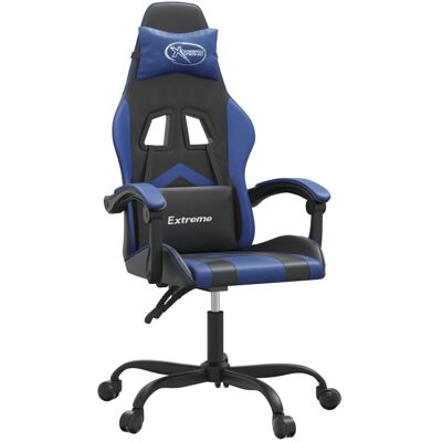 Silla de Juego Vidaxl Azul Negro - Giratoria y Ajustable - 110kg Max Silla de Juego Vidaxl Azul Negro - Giratoria y Ajustable - 110kg Max