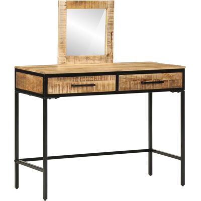 Vidaxl Mesa De Tocador Marrón 100 X 40 X 120 Cm Madera Maciza De Mango Vidaxl Mesa De Tocador Marrón 100 X 40 X 120 Cm Madera Maciza De Mango