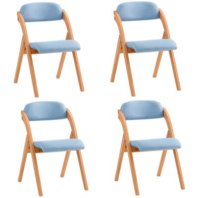 Lotre De 4 Sillas Plegables De Madera Con Asiento Y Respaldo Tapizado Sillón Para Cocina, Oficina 47 X 60 X 77 Cm Azul Fst92-blx4 Sobuy Es Lotre De 4 Sillas Plegables De Madera Con Asiento Y Respaldo Tapizado Sillón Para Cocina, Oficina 47 X 60 X 77 Cm Azul Fst92-blx4 Sobuy Es