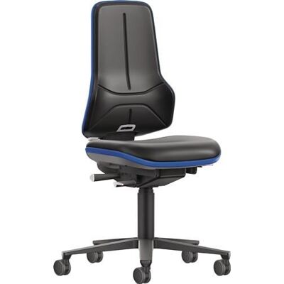 Silla Giratoria De Trabajo Rl. Acolchado De Polipiel Negro Azul 470-640mm Bimos Silla Giratoria De Trabajo Rl. Acolchado De Polipiel Negro Azul 470-640mm Bimos