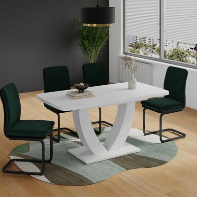 Mesa De Comedor Fenaro, Blanco, 120-160 X 80 Cm Extensible, Vicco Mesa De Comedor Fenaro, Blanco, 120-160 X 80 Cm Extensible, Vicco