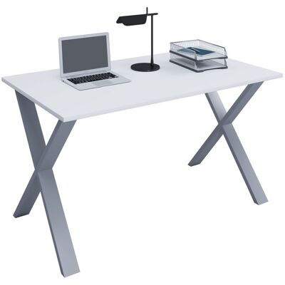 Escritorio de Oficina VCM Lona - Blanco, 110x80cm, Estructura en X de acero Escritorio de Oficina VCM Lona - Blanco, 110x80cm, Estructura en X de acero