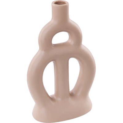 Beliani Jarrón decorativo KOZANI - Cerámica hecha a mano 28cm Beige Beliani Jarrón decorativo KOZANI - Cerámica hecha a mano 28cm Beige