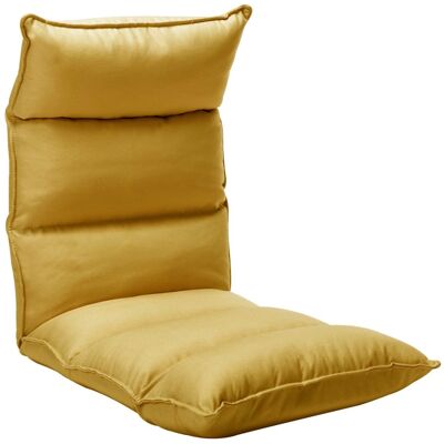 vidaXL Silla de Piso Mostaza Amarillo Tela - Silla de Piso vidaXL Silla de Piso Mostaza Amarillo Tela - Silla de Piso