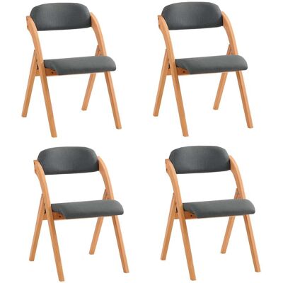 Sobuy - Lote De 4 Sillas Plegables De Madera Con Asiento Y Respaldo Tapizado Sillón Para Cocina Oficina Gris Oscuro47 X 60 X 77 Cm Fst92-sgx4 Es Sobuy - Lote De 4 Sillas Plegables De Madera Con Asiento Y Respaldo Tapizado Sillón Para Cocina Oficina Gris Oscuro47 X 60 X 77 Cm Fst92-sgx4 Es