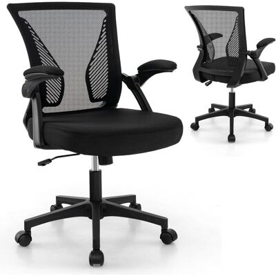 Costway - Silla de oficina ergonómica - Negro - giro 360° - Silla de oficina Costway - Silla de oficina ergonómica - Negro - giro 360° - Silla de oficina