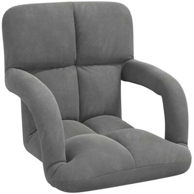 Sillón Ajustable Gris Oscuro Terciopelo Vidaxl Sillón Ajustable Gris Oscuro Terciopelo Vidaxl
