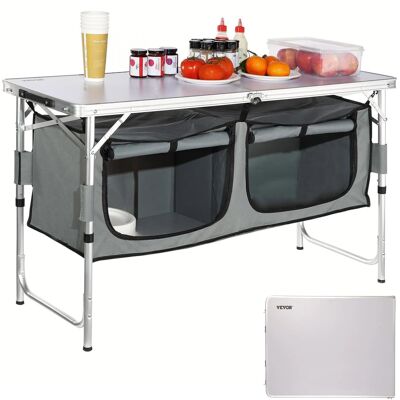 Vevor Mesa de Cocina para Camping - Portátil, Ajustable, Exterior Vevor Mesa de Cocina para Camping - Portátil, Ajustable, Exterior
