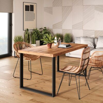 EMUCA Juego De Dos Patas Square Rectangulares Para Mesa, Ancho 800 Mm, Pintado Negro EMUCA Juego De Dos Patas Square Rectangulares Para Mesa, Ancho 800 Mm, Pintado Negro