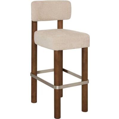 Taburete De Bar Noali Cuadrado, 104,5 Cm De Altura, Color Beige Nogal - Atmosphera Créateur D'Intérieur Taburete De Bar Noali Cuadrado, 104,5 Cm De Altura, Color Beige Nogal - Atmosphera Créateur D'Intérieur