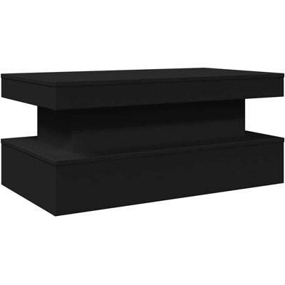 Mesa De Centro Con Luces Led Negro 90x50x40 Cm Vidaxl Mesa De Centro Con Luces Led Negro 90x50x40 Cm Vidaxl
