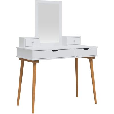 Conjunto De Mesa De Tocador Fauske 4 Pcs Blanco Vidaxl Conjunto De Mesa De Tocador Fauske 4 Pcs Blanco Vidaxl