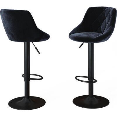 Taburete De Bar Conjunto De 2 Sena, Negro, 38.5 X 84 Cm, Vicco Taburete De Bar Conjunto De 2 Sena, Negro, 38.5 X 84 Cm, Vicco