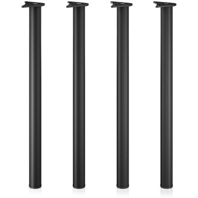 WILTEC Juego 4 Patas Pies Acero Inoxidable Negro Mesa Mueble Adjustable Regulable Altura Ø60mm 870mm WILTEC Juego 4 Patas Pies Acero Inoxidable Negro Mesa Mueble Adjustable Regulable Altura Ø60mm 870mm