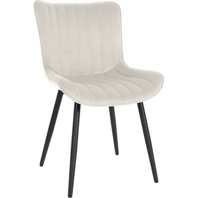 Silla de terciopelo Largo de Pricenet Crema - Silla Silla de terciopelo Largo de Pricenet Crema - Silla
