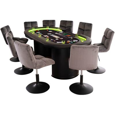 Home Deluxe - Mesa De Póquer Incl. Maletín De Póquer Y Sillas Las Vegas - Para 9 Personas Versión: Incl. 10 Sillas Home Deluxe - Mesa De Póquer Incl. Maletín De Póquer Y Sillas Las Vegas - Para 9 Personas Versión: Incl. 10 Sillas