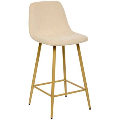 Silla De Bar De Tela Roka Beige Claro L42xd48xh93 Cm - Atmosphera Créateur D'Intérieur Silla De Bar De Tela Roka Beige Claro L42xd48xh93 Cm - Atmosphera Créateur D'Intérieur