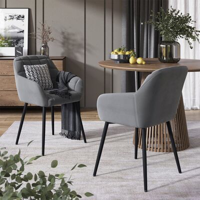 Silla De Comedor Relio, Gris, 53.5 X 55.5 Cm Lote De 2, Vicco Silla De Comedor Relio, Gris, 53.5 X 55.5 Cm Lote De 2, Vicco