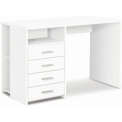 Escritorio Con 4 Cajones De 120l X 55p X H76 – Acabado Blanco Brillante – Sarmog Escritorio Con 4 Cajones De 120l X 55p X H76 – Acabado Blanco Brillante – Sarmog