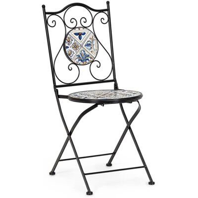 Bizzotto - Silla Plegable Mykonos - Estructura De Acero Y Tablero De Cerámica - 120x80x75 Cm Bizzotto - Silla Plegable Mykonos - Estructura De Acero Y Tablero De Cerámica - 120x80x75 Cm