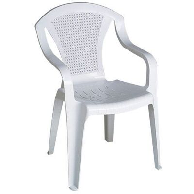 Garden Life - Sillon Resina Rejilla 8106 Blanco Garden Life - Sillon Resina Rejilla 8106 Blanco